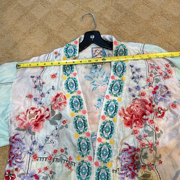 Embroidered Johnny Was Silk Kimono - Picture 7 of 13